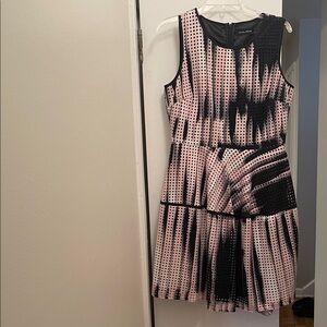 Ivanka Trump Black and Gray Patterned Dress